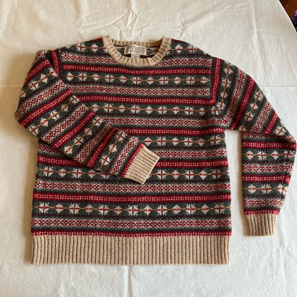 Shetland wool Fair isle sweater women’s M
